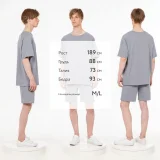 Футболка унисекс оверсайз T2, серая - фото 6