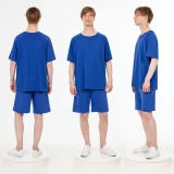 Футболка унисекс оверсайз T2, синяя - фото 2