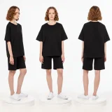 Футболка унисекс оверсайз T3, черная - фото 2