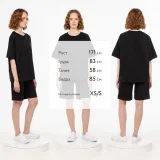 Футболка унисекс оверсайз T3, черная - фото 3