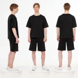 Футболка унисекс оверсайз T3, черная - фото 4