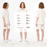 Футболка унисекс оверсайз T3, молочно-белая - фото 4