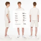 Футболка унисекс оверсайз T3, молочно-белая - фото 6