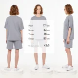 Футболка унисекс оверсайз T3, серая - фото 3