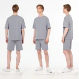 Футболка унисекс оверсайз T3, серая - фото 4