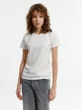 Футболка женская T-bolka Lady, белая (теплый оттенок) - фото 5