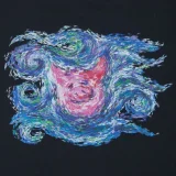 Футболка женская «Ван-Пиг», синяя - фото 2