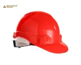 Каска защитная ЕЛАНПЛАСТ ЕВРОПА-ЛЮКС красная (ленточное оголовье, храповый механизм) - фото 1