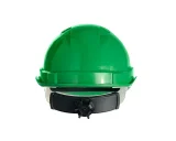 Каска защитная ЕЛАНПЛАСТ ЕВРОПА-ЛЮКС зеленая (ленточное оголовье, храповый механизм) - фото 4