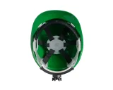 Каска защитная ЕЛАНПЛАСТ ЕВРОПА-ЛЮКС зеленая (ленточное оголовье, храповый механизм) - фото 7