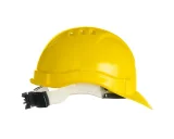 Каска защитная ЕЛАНПЛАСТ ЕВРОПА-ЛЮКС желтая (ленточное оголовье, храповый механизм) - фото 2