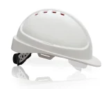 Каска защитная ЕЛАНПЛАСТ ФОРВАРД белая (ленточное оголовье, храповый механизм) - фото 1