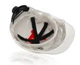 Каска защитная ЕЛАНПЛАСТ ФОРВАРД белая (ленточное оголовье, храповый механизм) - фото 3