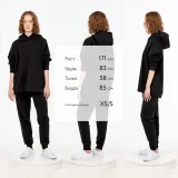 Худи унисекс H1, черное - фото 4