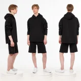 Худи унисекс H1, черное - фото 5