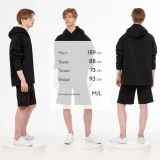 Худи унисекс H1, черное - фото 6