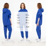 Худи унисекс H1, синее - фото 4