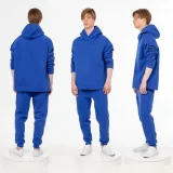 Худи унисекс H1, синее - фото 5