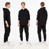 Худи унисекс H2, черное - фото 5