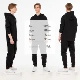 Худи унисекс H2, черное - фото 6