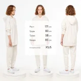 Худи унисекс H2, молочно-белое - фото 4