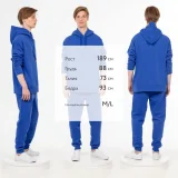 Худи унисекс H2, синее - фото 6