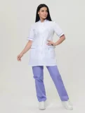 Костюм женский "Лея" белый с сиреневым - фото 5