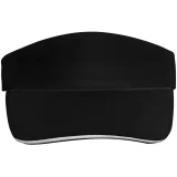 Козырек Active, черный с белым кантом - фото 5