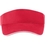 Козырек Active, красный с белым кантом - фото 5