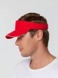 Козырек Active, красный с белым кантом - фото 9