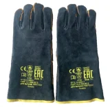 Краги спилковые сварщика ПРОФИ черные (RX40009) - фото 2