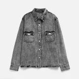 Куртка джинсовая O3, серая - фото 1