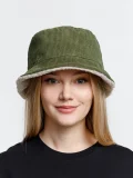 Панама Bucket двусторонняя утепленная, хаки с бежевым - фото 4
