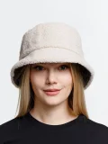 Панама Bucket двусторонняя утепленная, темно-серая с бежевым - фото 5