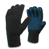 Перчатки П/Ш двойные ПВХ-точка - фото 1