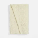 Плед Braidera, белый (молочный) 90х160 см - фото 1