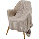 Плед Grasse, бежево-серый 130х170 см - фото 9