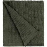 Плед Lattice, зеленый меланж (оливковый) 130х200 см - фото 1