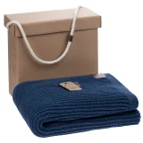 Плед Shirr, синий (деним) 125х170 см - фото 8