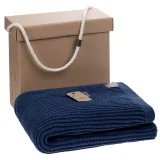 Плед Shirr, синий (деним) 125х170 см - фото 9