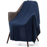 Плед Slumberland, синий (джинс) 120х170 см - фото 1