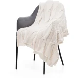 Плед Snefald, жемчужно-белый 120x180 см - фото 1