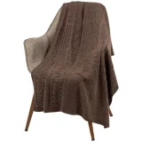 Плед Snippet, коричневый меланж 120х180см - фото 1