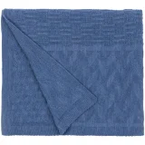 Плед Snippet, синий меланж (джинс) 120х180см - фото 3