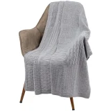 Плед Snippet, светло-серый меланж - фото 1