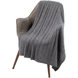 Плед Trenza, серый 110х170 см - фото 5