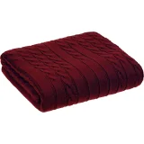 Плед Tressa, темно-красный 110x170 см - фото 1