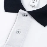 Рубашка поло Prince 190, белая с темно-синим - фото 8