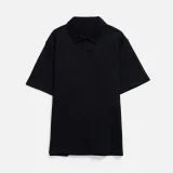 Рубашка поло унисекс Tiimi, черная - фото 2