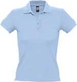Рубашка поло женская People 210, голубая - фото 2